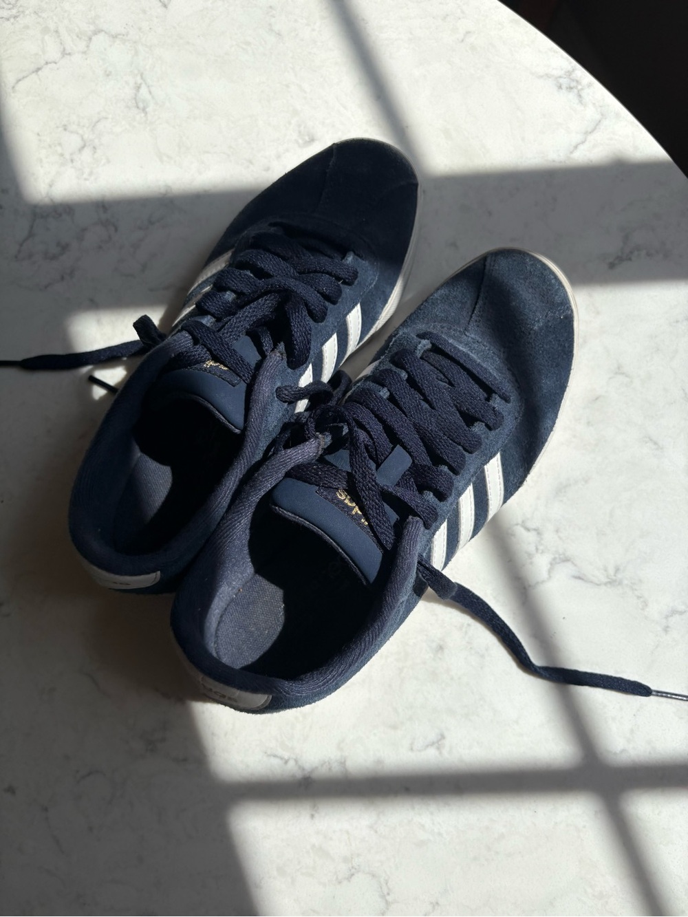 Adidas Navy Blue Suede Sneakers sz 7